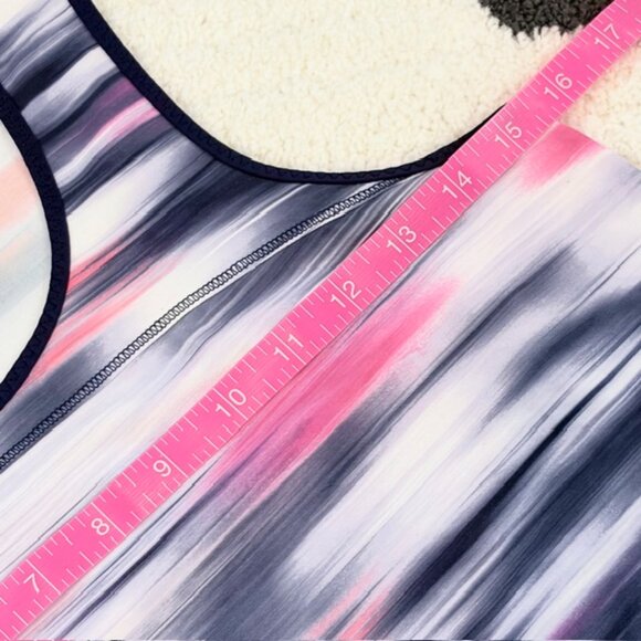 Lululemon XS Run Split Singlet Mirage Deep Indigo Watercolor Print Gym Tank Top - Picture 11 of 12